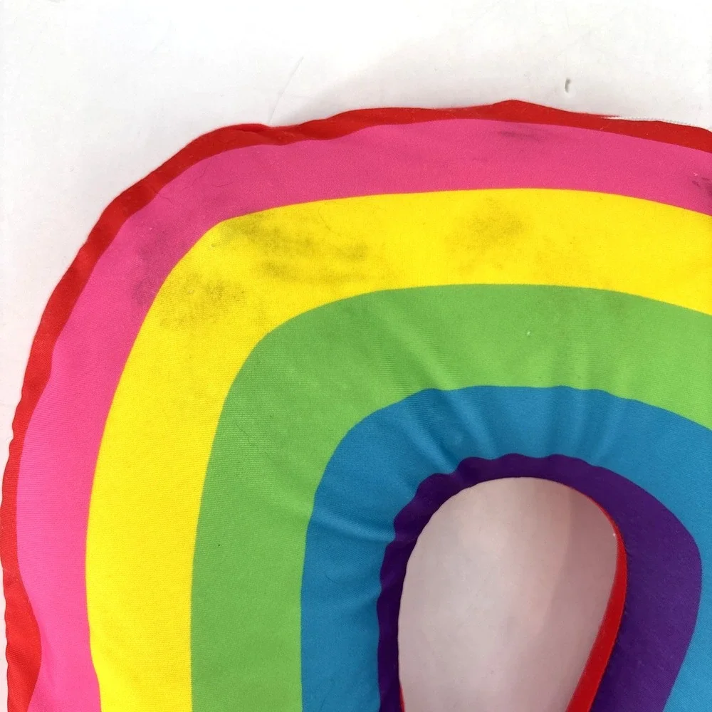 Kikkerland Zip &‎ Flip Unicorn Soft Travel Pillow Stuffed Rainbow Cushion READ!